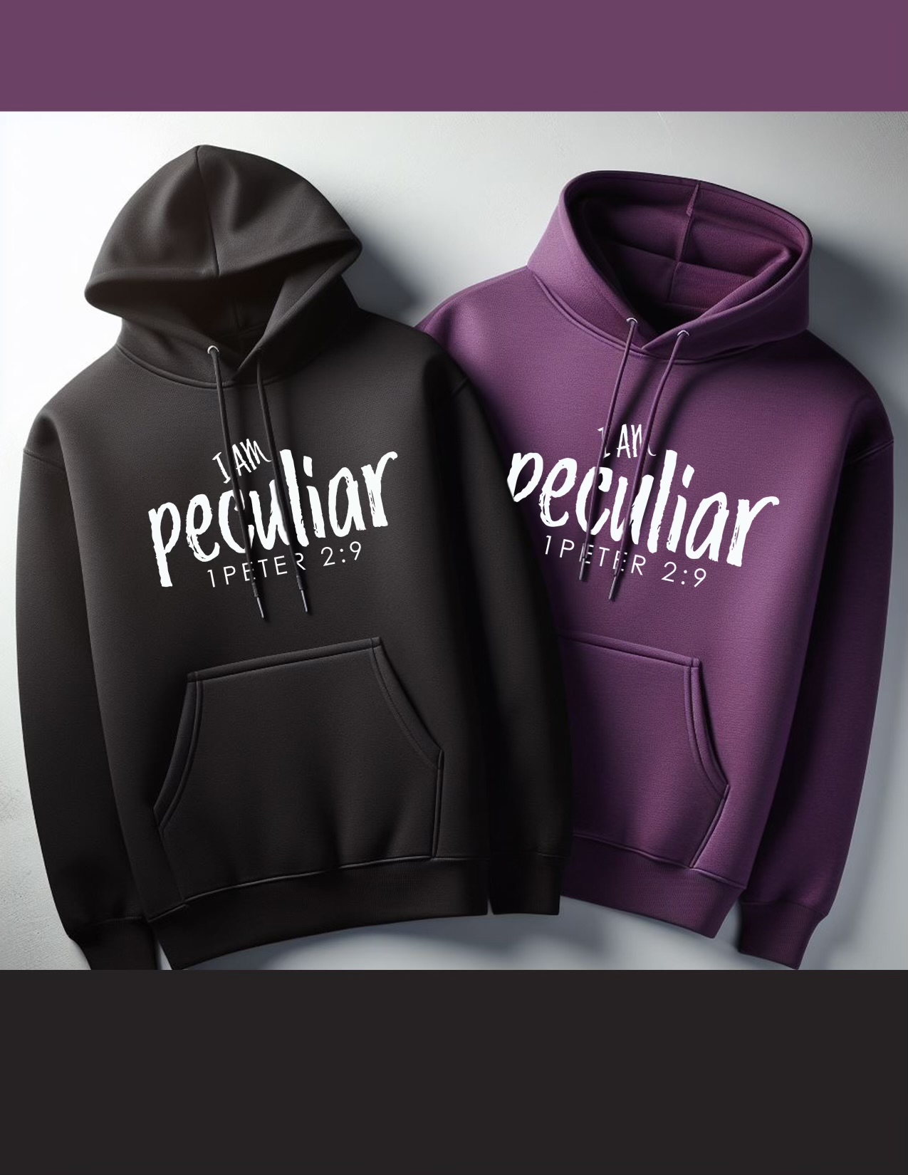Black or Purple Hoodie